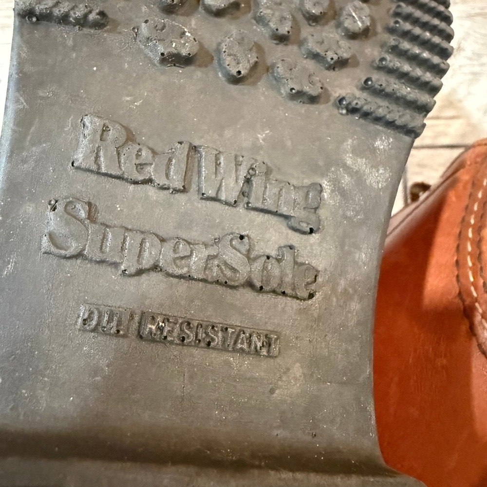 Vintage 80s Red Wing 1614 Supersole Moc Toe Work Boots USA Men 6.5 D Runs Small - Picture 6 of 10